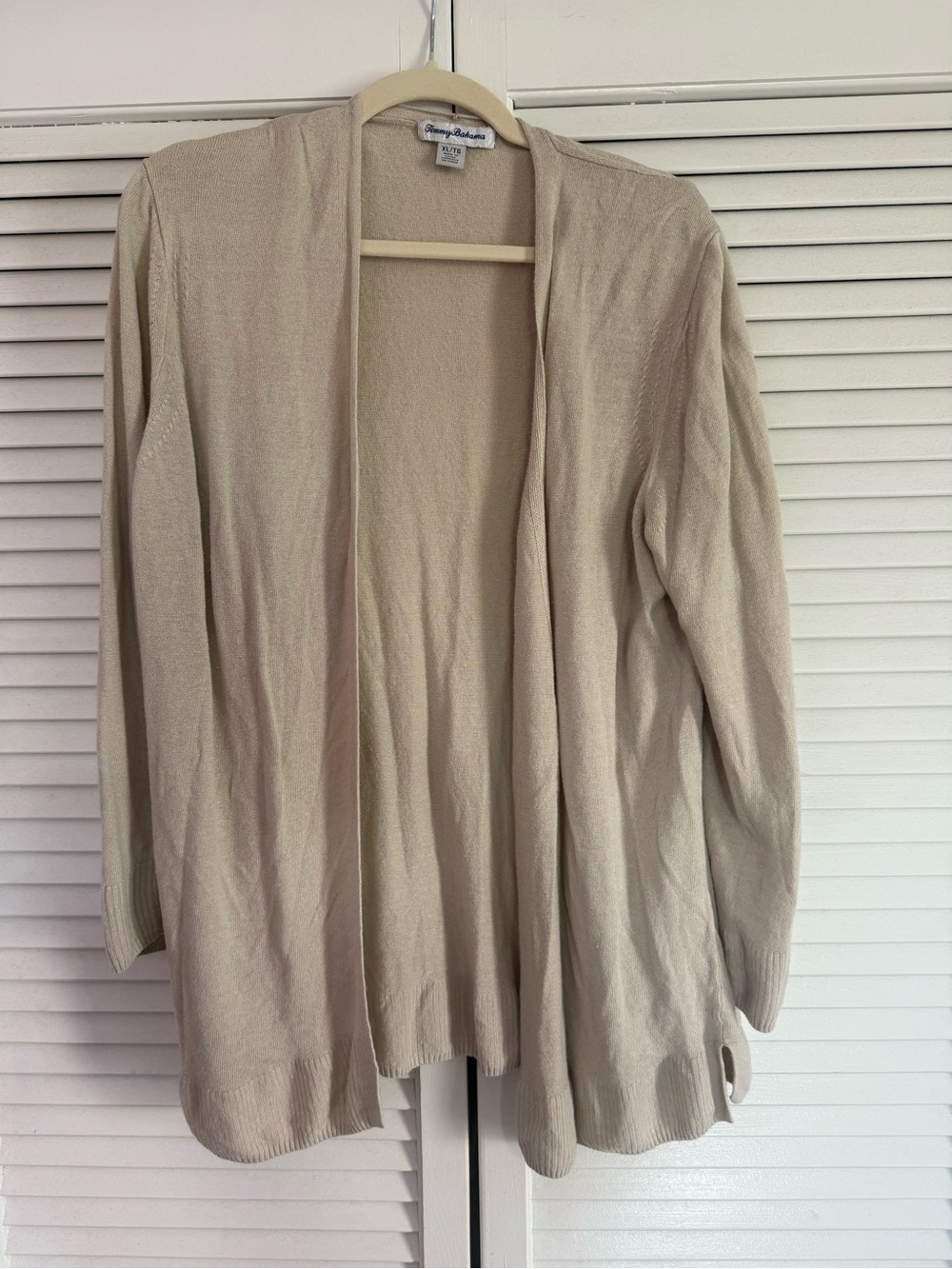 Tommy Bahama Cream Open-Front Lightweight Women's Cardigan